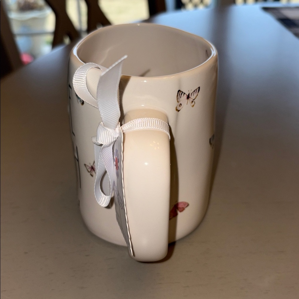 Rae Dunn White 'Have Faith' Mug with Butterfly Accents - Picture 2 of 5